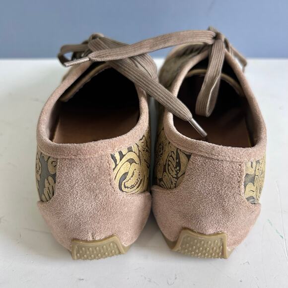 PATRIZIA Spring Step sneakers women's size 7.5 - 8 leather tooled carved green - Picture 6 of 9